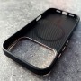 Карбоновый чехол для iPhone 17 Pro, iPefet, пиксели коричневый