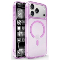 Для iPhone 17 Pro чехол J-Case Crystal Sand с MagSafe матово-прозрачный, розовый