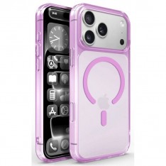 Для iPhone 17 Pro чехол J-Case Crystal Sand с MagSafe матово-прозрачный, розовый
