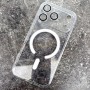 MagSafe чехол на iPhone 17 Pro, J-Case, прозрачный