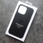 Чехол MagSafe для iPhone 14 Pro Max,  Leather Case, фактура-кожа, черный