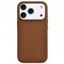 Чехол из экокожи для iPhone 17 Pro, Leather Case, коричневый