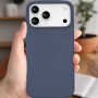 Чехол из экокожи для iPhone 17 Pro, Leather Case, синий
