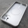 Чехол с MagSafe для iPhone 11 с эффектом металлик, серебро