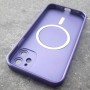 Чехол с MagSafe для iPhone 14 с эффектом металлик, фиолетовый