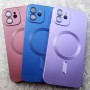 Чехол с MagSafe для iPhone 12 с эффектом металлик, бордо