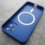Чехол с MagSafe для iPhone 12 с эффектом металлик, синий