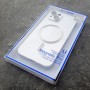 Чехол с MagSafe для iPhone 14 с эффектом металлик, серебро