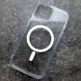 Чехол с MagSafe для iPhone 14 Mutral JingTou прозрачный