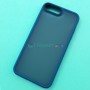 Матовый тонированный чехол для Apple iPhone 7 Plus /  8 Plus с силиконовыми гранями Q-Series, синий