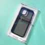 Тонированный чехол для Apple iPhone 12 / 12 Pro с силиконовыми гранями Q-Series Carboon, черный