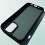 Тонированный чехол для Apple iPhone 12 / 12 Pro с силиконовыми гранями Q-Series Carboon, черный