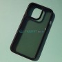 Тонированный чехол для Apple iPhone 13 Pro с силиконовыми гранями Q-Series Carboon, черный