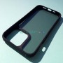 Тонированный чехол для Apple iPhone 13 Pro с силиконовыми гранями Q-Series Carboon, черный
