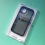Тонированный чехол для Apple iPhone 13 с силиконовыми гранями Q-Series Carboon, черный