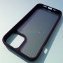 Тонированный чехол для Apple iPhone 13 с силиконовыми гранями Q-Series Carboon, черный