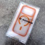 Чехол с MagSafe PC+TPU для iPhone 17 Pro, MagicMask iRon Case MagSafe матовый Orange