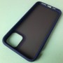 Матовый тонированный чехол для Apple iPhone 11 Pro Max с силиконовыми гранями Q-Series, синий Матовый тонированный чехол для Apple iPhone 11 Pro Max с силиконовыми гранями Q-Series, синий