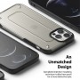 Чехол для iPhone 12 / 12 Pro, Ringke UX Ash Gray, тонированный с черными силиконовыми гранями