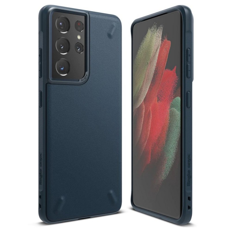 Гелевый чехол для Samsung S21 Ultra, Ringke Onyx Navy, синий Гелевый чехол для Samsung S21 Ultra, Ringke Onyx Navy, синий