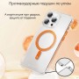 Чехол для iPhone 15, Rock RPC3248, прозрачный с черным MagSafe