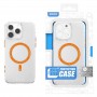 Чехол для iPhone 15, Rock RPC3248, прозрачный с черным MagSafe