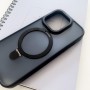 Чехол с кольцом подставкой для Iphone 14 pro, прозрачный тонированный