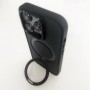 Чехол с кольцом подставкой для Iphone 14 pro, прозрачный тонированный