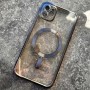 Чехол для iPhone 11, MagSafe, J-Case, прозрачный с черным