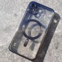Чехол для iPhone 11, MagSafe, J-Case, прозрачный с черным