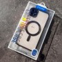 Чехол для iPhone 11, MagSafe, J-Case, прозрачный с черным