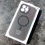 Чехол для iPhone 16 Pro max, силиконовый серый, защита камеры, Magsafe