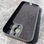 Чехол для iPhone 16 Pro max, силиконовый серый, защита камеры, Magsafe