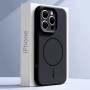 Чехол для iPhone 16 Pro max, силиконовый черный, защита камеры, Magsafe