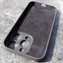 Чехол для iPhone 16 Pro, силиконовый серый, защита камеры, Magsafe