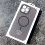 Чехол для iPhone 16, силиконовый графитовый, защита камеры, Magsafe