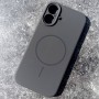 Чехол для iPhone 16, силиконовый графитовый, защита камеры, Magsafe