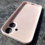 Чехол для iPhone 16, силиконовый розовый, защита камеры, Magsafe