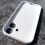Чехол для iPhone 16, силиконовый белый, защита камеры, Magsafe