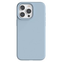 Чехол с MagSafe для iPhone 16 Pro Silicone Case, Premium, (без рисунка) голубой