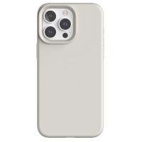 Чехол с MagSafe для iPhone 16 Pro Silicone Case, Premium, (без рисунка) античный белый