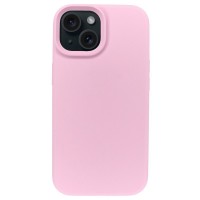 Чехол с MagSafe для iPhone 15 Silicone Case, Premium, (без рисунка) розовый
