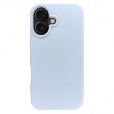 Чехол с MagSafe для iPhone 16 Silicone Case, Premium, (без рисунка) голубой