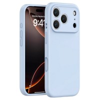 Чехол с MagSafe для iPhone 17 Pro Silicone Case, Premium, (без рисунка) голубой