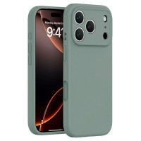 Чехол с MagSafe для iPhone 17 Pro Silicone Case, Premium, (без рисунка) оливковый