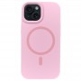 Чехол с MagSafe для iPhone 15 Silicone Case, Premium, розовый