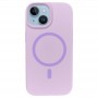 Чехол с MagSafe для iPhone 15 Silicone Case, Premium, фиалковый