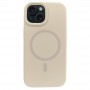 Чехол с MagSafe для iPhone 15 Silicone Case, Premium, античный белый