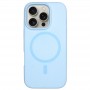 Чехол с MagSafe для iPhone 16 Pro Max Silicone Case, Premium, голубой