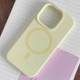 Чехол с MagSafe для iPhone 15 Silicone Case, Premium, лимонный